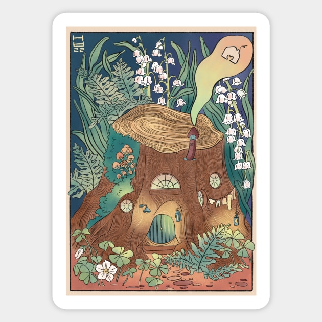 Tiny Home n°1: Tree Log Sticker by heliantusannuusart@gmail.com